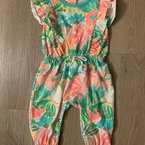 Cat & Jack Girl's Size 3-6 Months Brightly Colored Floral Sleeveless Romper